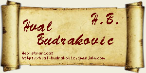 Hval Budraković vizit kartica